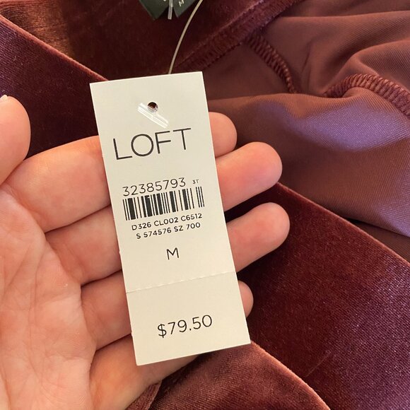 Loft Velvet Pull On Slim Pants - Picture 3 of 3